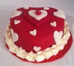 Mini Heart Fondant Cake